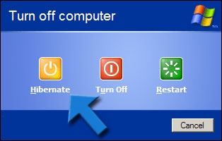 Windows hibenate and resume dialog, passwor&acirc; protection after resume.