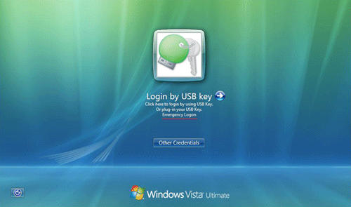 Rohos Logon Key. Crdential Provider. Verwendung der Notanmeldung