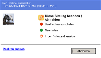 New Windows shutdown dialog